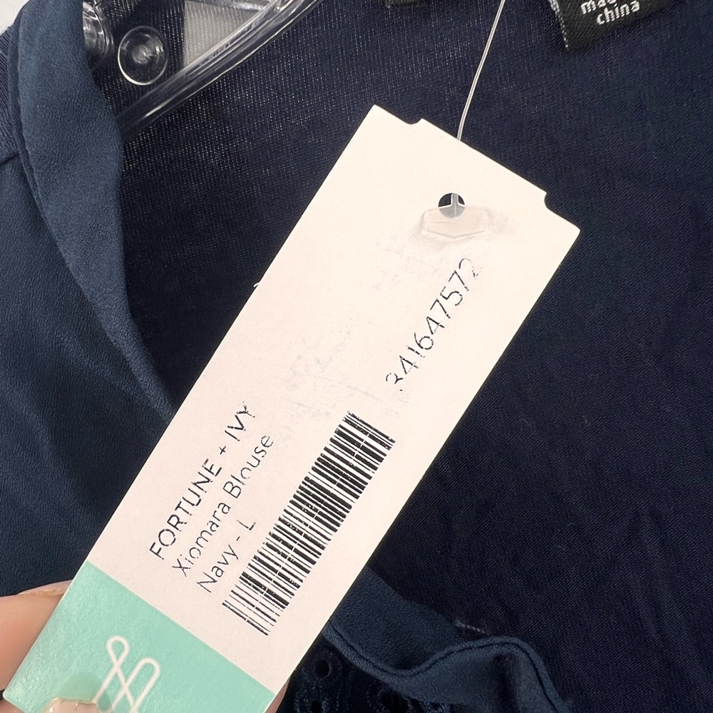 Fortune + ivy new Xiomara blouse size large - Picture 7 of 12